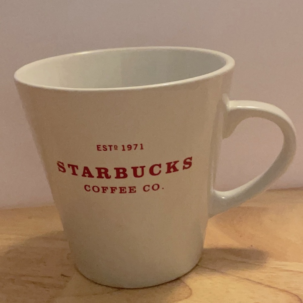 Starbucks 2008 coffee co. 8oz mug red lettering